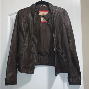 Hollister leather jacket
